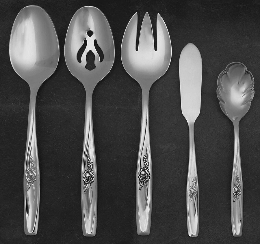 Random Rose (Stainless) 5 Piece Hostess Set by International Silver-1