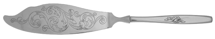 Random Rose (Stainless) Fish Serving Knife with Stainless Blade HC by International Silver-1