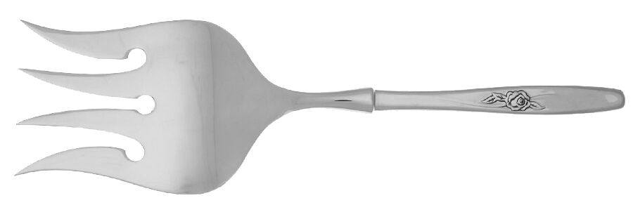 Random Rose (Stainless) Fish Serving Fork with Stainless Tines HC by International Silver-1