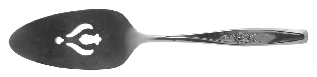 Random Rose (Stainless) Pierced All Stainless Pie Server by International Silver-1