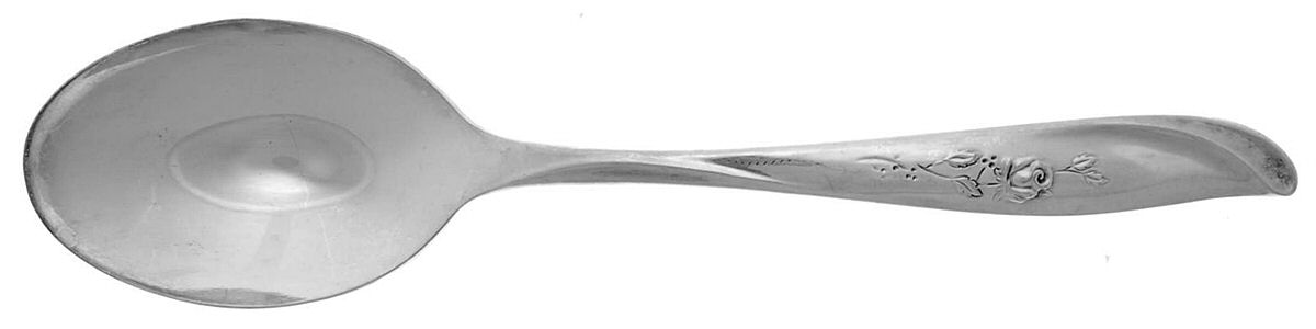Random Rose (Silverplate, 1960) Place/Oval Soup Spoon by International Silver-1