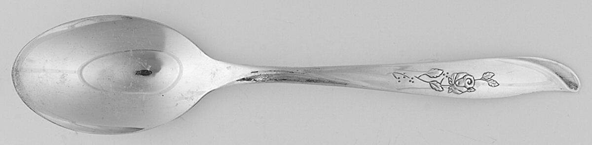 Random Rose (Silverplate, 1960) Tablespoon (Serving Spoon) by International Silver-1