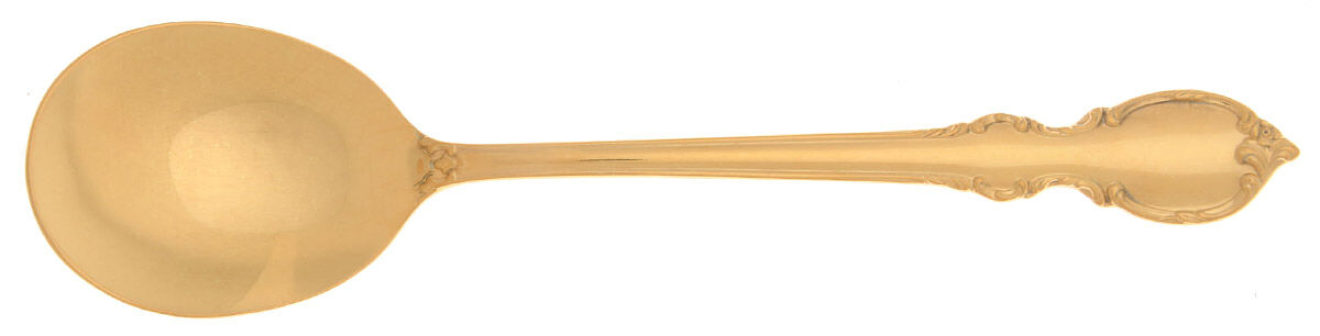 Reflection (Gold Electroplate, 1959) Round Bowl Soup Spoon (Cream Soup) HC by International Silver-1