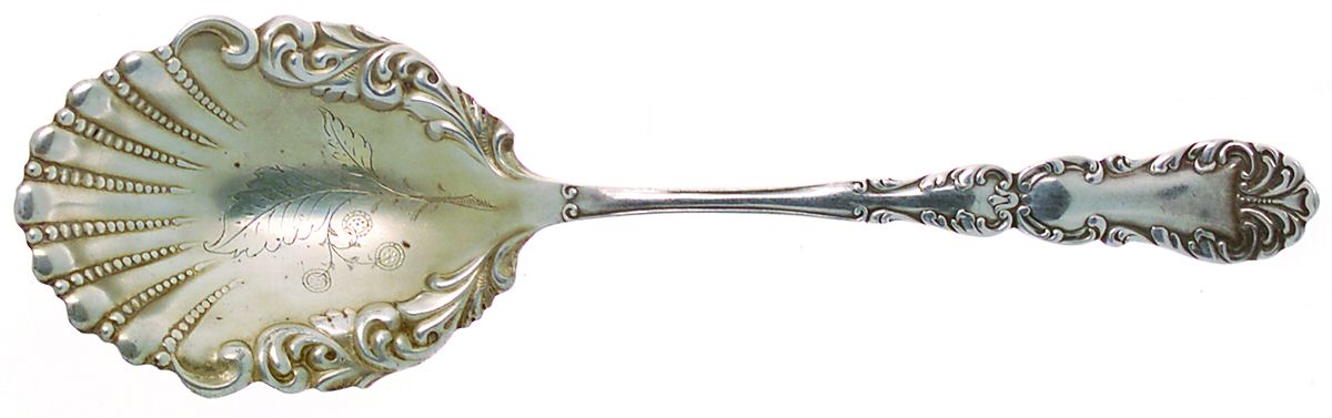 Regent-Glasgow (Silverplate, 1894) Brightcut Solid Large Berry/Casserole Spoon by International Silver-1