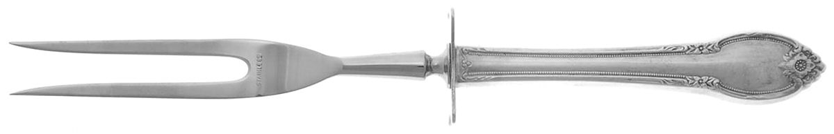 Remembrance (Silverplate, 1948) Small Steak Carving Fork with Stainless Prongs by International Silver-1