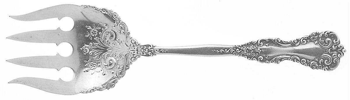 Revere (Sterling, 1898, No Monograms) Large Solid Fish Serving Fork by International Silver-1