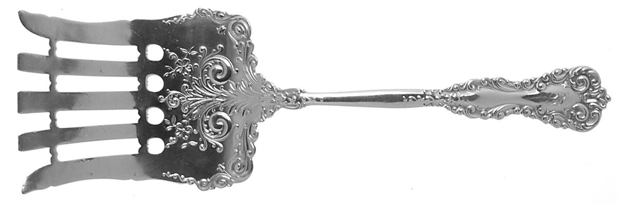 Revere (Sterling, 1898, No Monograms) Large Solid Asparagus Serving Fork by International Silver-1