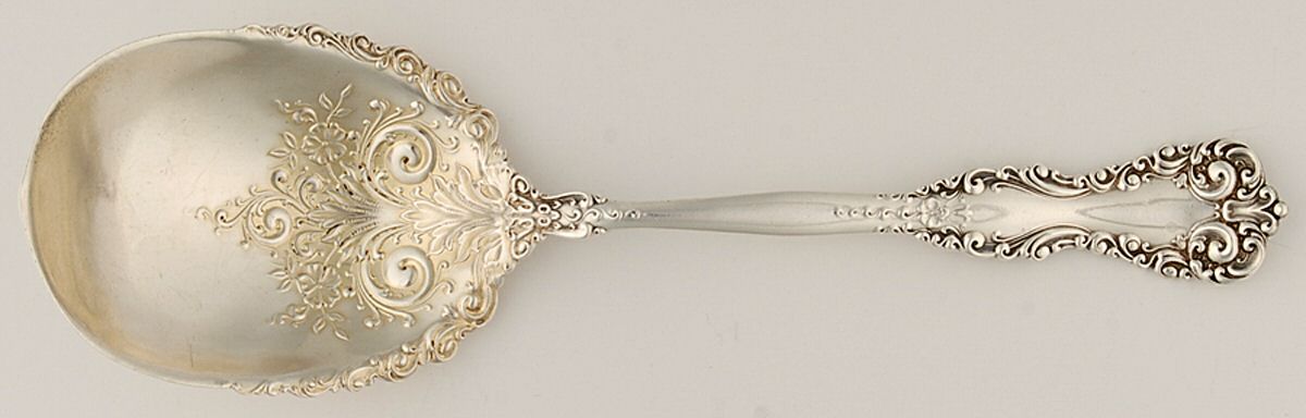 Revere (Sterling, 1898, No Monograms) Vegetable Serving Spoon (Solid) by International Silver-1