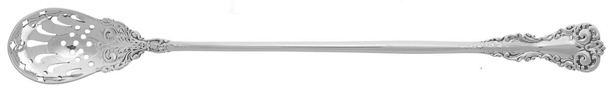 Revere (Sterling, 1898, No Monograms) Pierced Bowl Long Handle Olive Spoon by International Silver-1