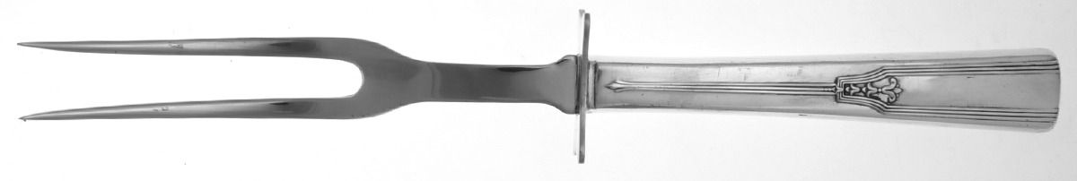 Revelation I (Silverplate, 1938) Large Stainless-Prong Roast Carving Fork by International Silver-1