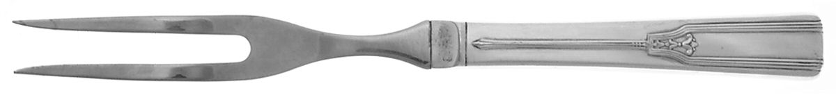 Revelation I (Silverplate, 1938) Small Steak Carving Fork with Stainless Prongs by International Silver-1