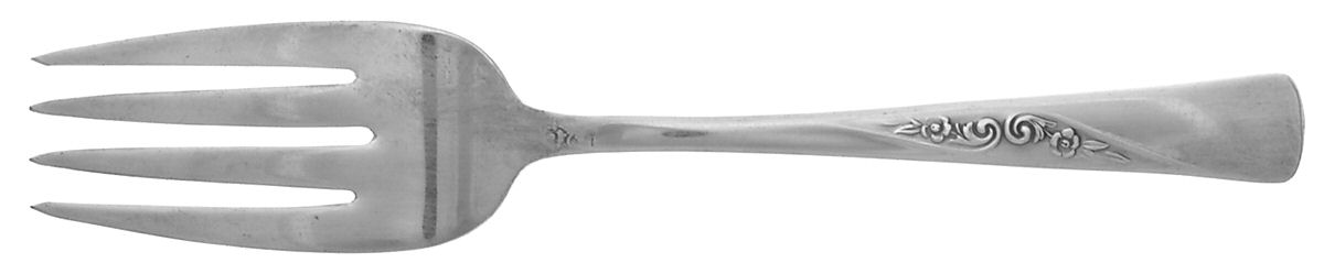 Revelation II (Silverplate, 1953) Medium Solid Cold Meat Serving Fork by International Silver-1