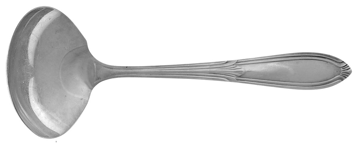 Rhapsody-Old (Sterling, 1931, No Monograms) Solid Gravy Ladle by International Silver-1