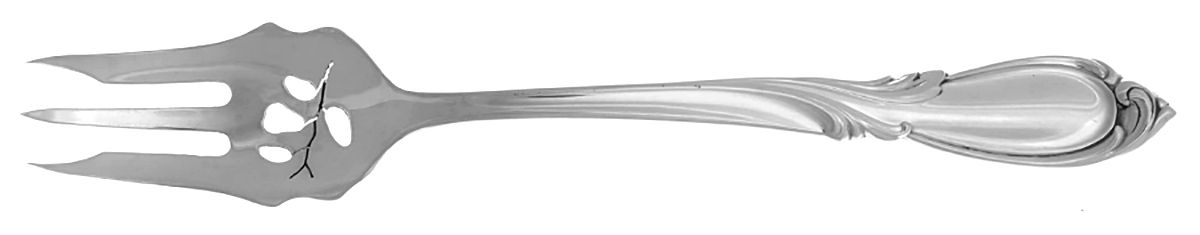 Rhapsody-New (Sterling, 1957) Pickle Fork Pierced with Short Handle HC by International Silver-1