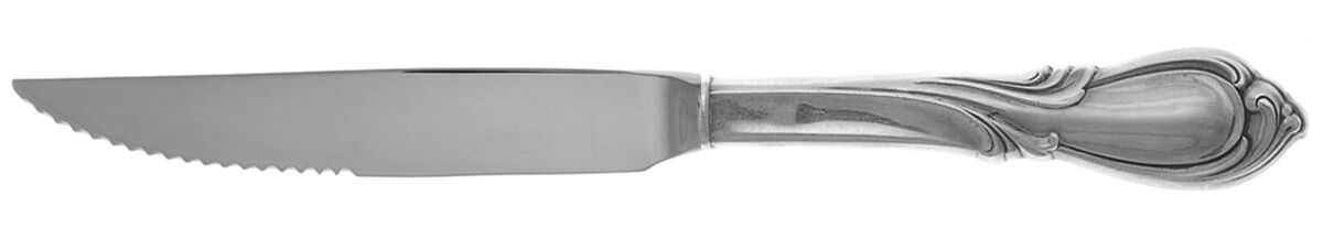 Rhapsody-New (Sterling, 1957) Steak Knife Individual Hollow, Serrate HC by International Silver-1
