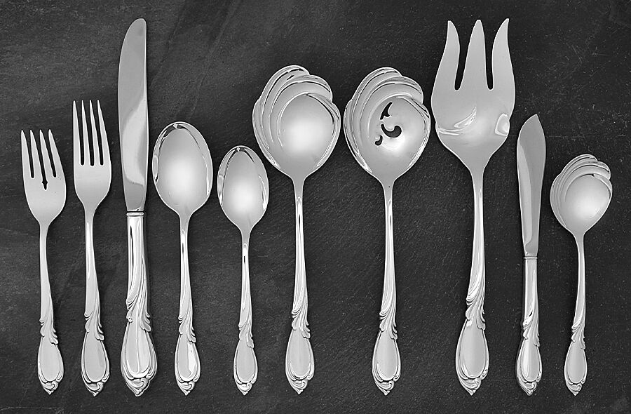 Rhapsody-New (Sterling, 1957) 40 Piece Estate Set by International Silver-1