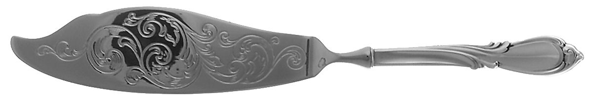 Rhapsody-New (Sterling, 1957) Engraved Fish Serving Knife-Stainless Blade by International Silver-1