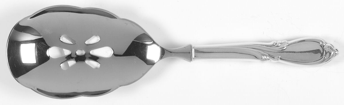 Rhapsody-New (Sterling, 1957) Pierced Serving Spoon with Stainless Bowl by International Silver-1