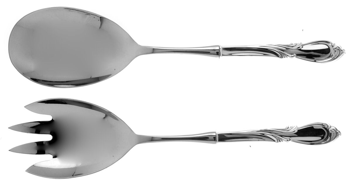 Rhapsody-New (Sterling, 1957) 2 Pc Salad Set with Stainless Bowl by International Silver-1