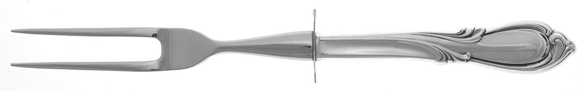 Rhapsody-New (Sterling, 1957) Small Steak Carving Fork with Stainless Prongs by International Silver-1
