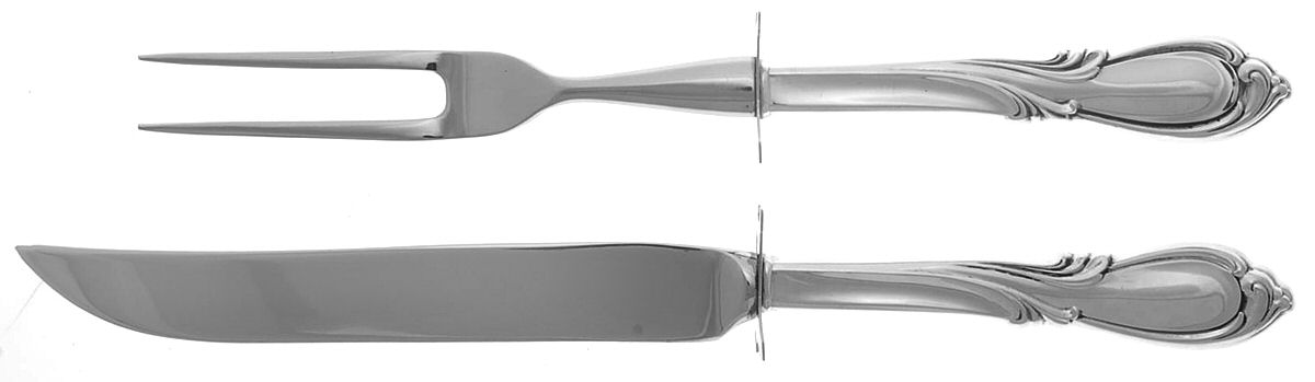 Rhapsody-New (Sterling, 1957) Small Stainless Blade 2-Piece Steak Carving Set by International Silver-1