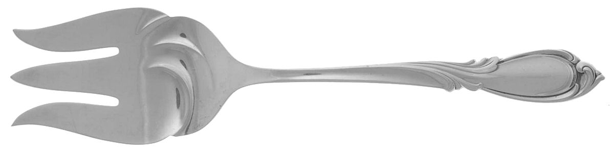 Rhapsody-New (Sterling, 1957) Large Solid Cold Meat Serving Fork by International Silver-1