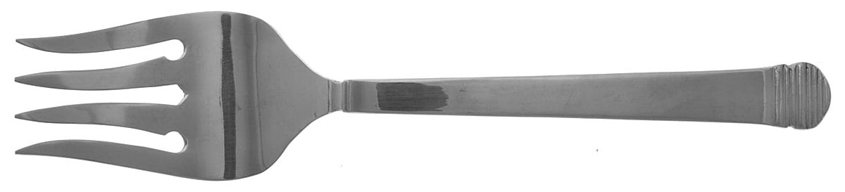 Rhythm (Stainless) Medium Solid Cold Meat Serving Fork by International Silver-1
