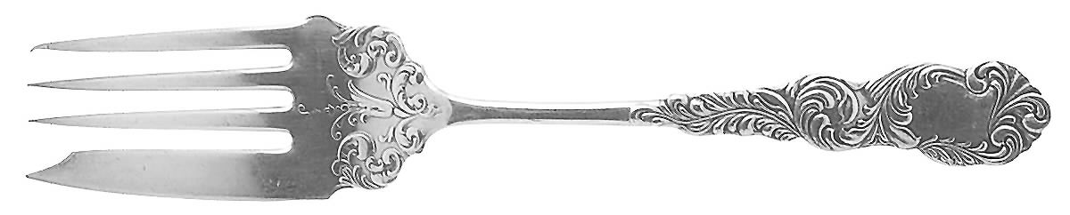 Rialto (Silverplate, 1894) Small Solid Cold Meat Serving Fork by International Silver-1