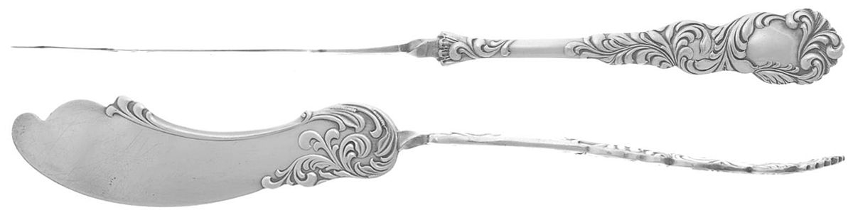 Rialto (Silverplate, 1894) Flat Twisted Handle Master Butter Knife by International Silver-1