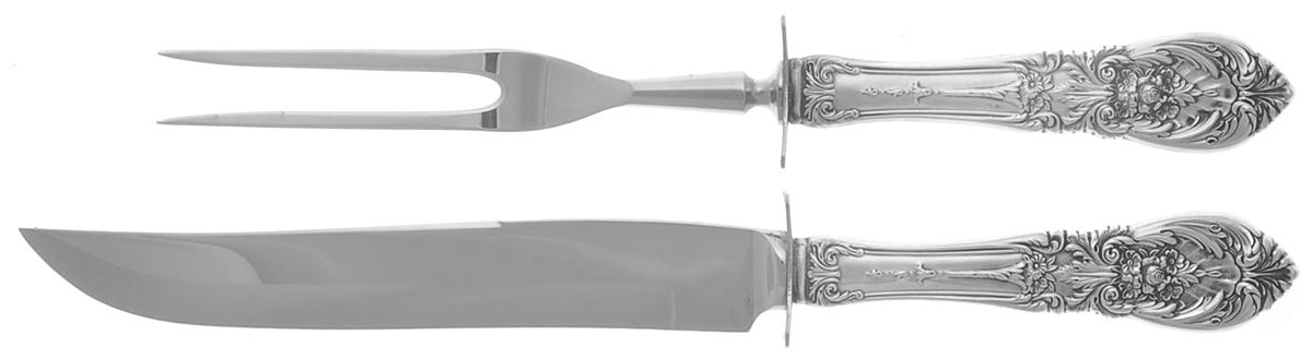 Richelieu (Sterling, 1935) Small Steak 2-Piece Carving Set w/Stainless Blade by International Silver-1