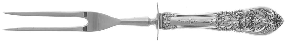 Richelieu (Sterling, 1935) Small Steak Carving Fork with Stainless Prongs by International Silver-1