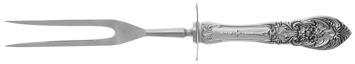 Richelieu (Sterling, 1935) Large Stainless-Prong Roast Carving Fork by International Silver-1