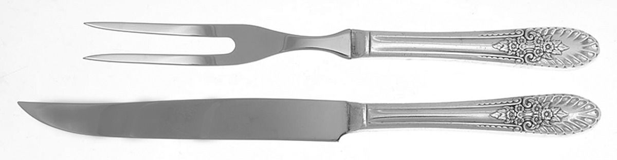 Rivera Revisited (Silverplate, 1954) Small Stainless Blade 2-Piece Steak Carving Set by International Silver-1
