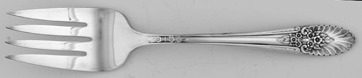 Rivera Revisited (Silverplate, 1954) Medium Solid Cold Meat Serving Fork by International Silver-1