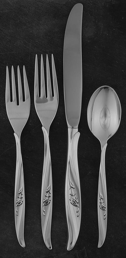 Rose Ballet (Sterling, 1962) 4 Piece Place Size Setting by International Silver-1