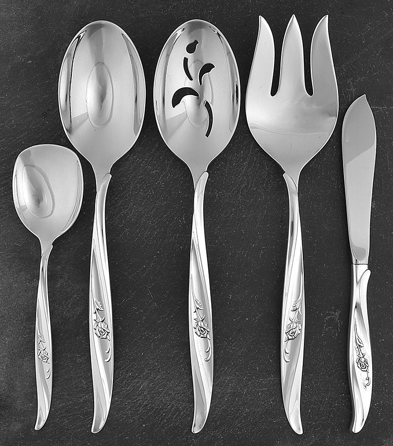 Rose Ballet (Sterling, 1962) 5 Piece Hostess Set by International Silver-1