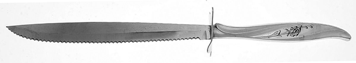 Rose Ballet (Sterling, 1962) Large Stainless Blade Roast Carving Knife by International Silver-1
