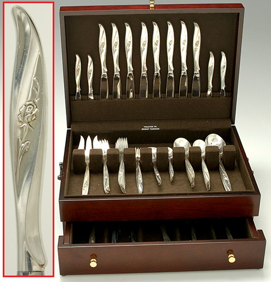 Rose Ballet (Sterling, 1962) 77 Piece Set by International Silver-1