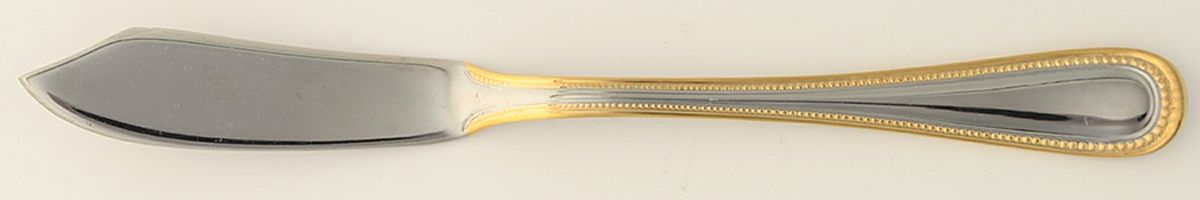 Royal Bead (Stainless) Flat Handle Master Butter Knife by International Silver-1