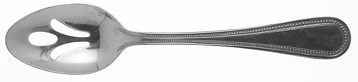 Royal Bead (Stainless) Pierced Tablespoon (Serving Spoon) by International Silver-1