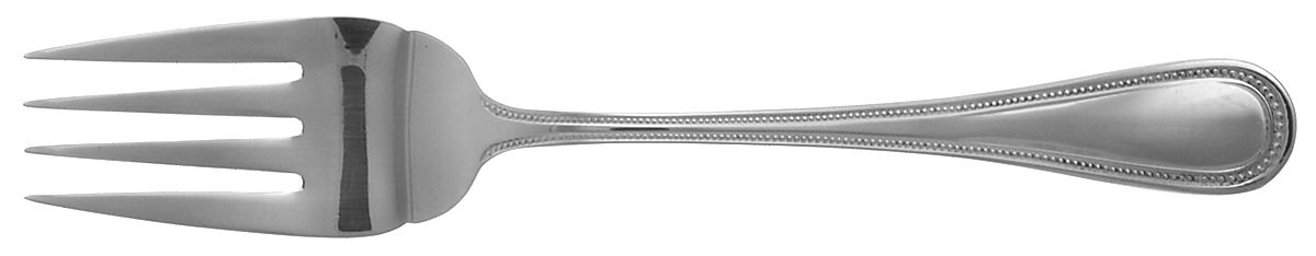 Royal Bead (Stainless) Medium Solid Cold Meat Serving Fork by International Silver-1