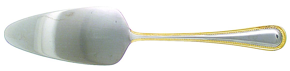 Royal Bead Gold (Stainless, Gold Accent) All Stainless Pie Server by International Silver-1