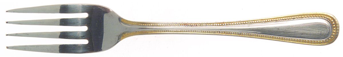 Royal Bead Gold (Stainless, Gold Accent) Individual Salad Fork by International Silver-1