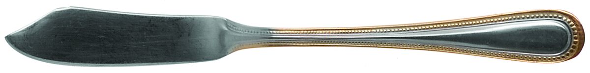 Royal Bead Gold (Stainless, Gold Accent) Flat Handle Master Butter Knife by International Silver-1