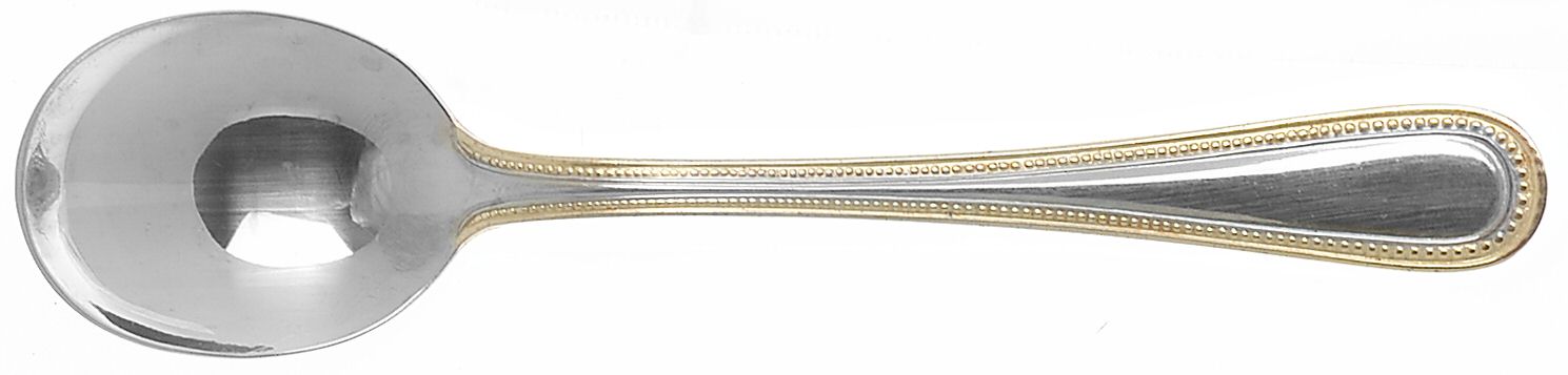 Royal Bead Gold (Stainless, Gold Accent) Sugar Spoon by International Silver-1