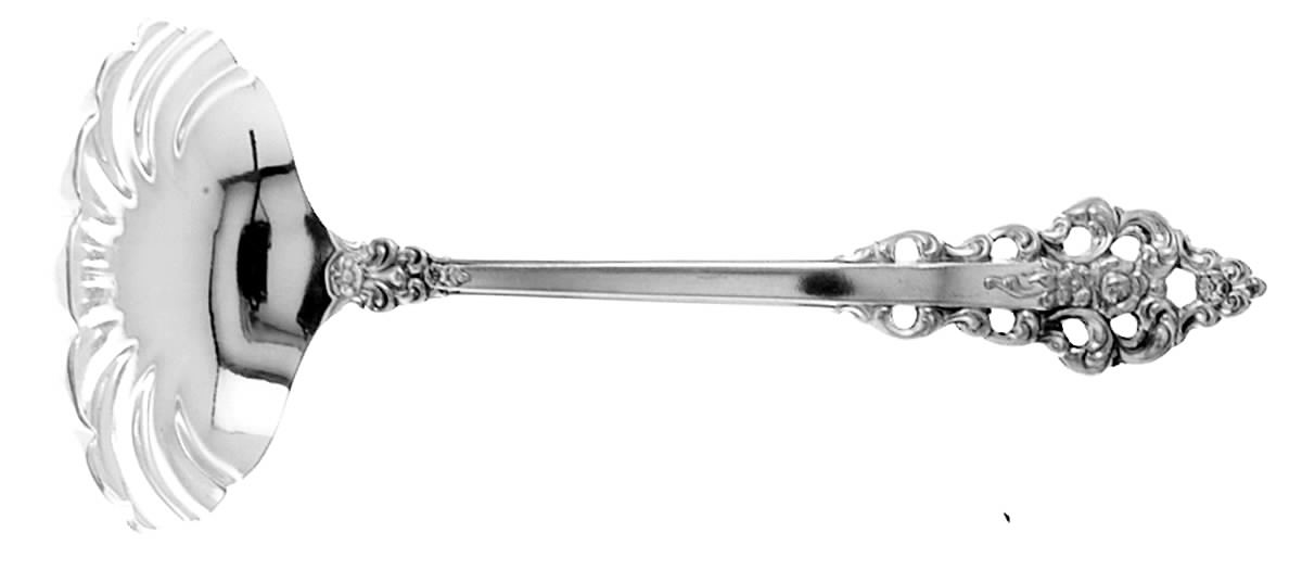 Rochambeau (Silverplate, 1976) Solid Gravy Ladle by International Silver-1