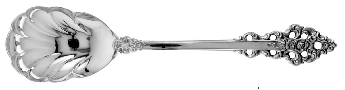 Rochambeau (Silverplate, 1976) Sugar Shell Spoon by International Silver-1