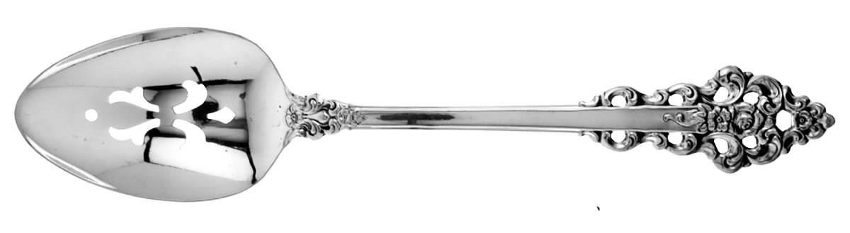 Rochambeau (Silverplate, 1976) Pierced Tablespoon (Serving Spoon) by International Silver-1