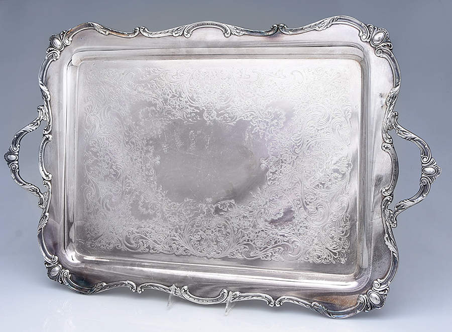 Rochelle (Silverplate, Hollowware) Silverplate Waiter Tray by International Silver-1