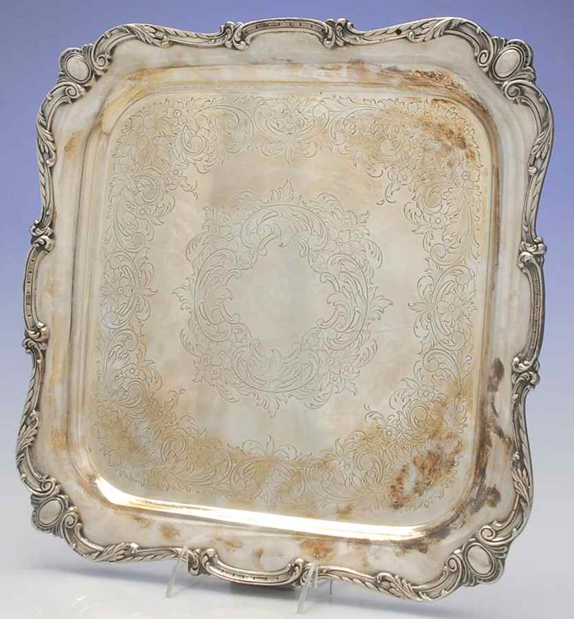 Rochelle (Silverplate, Hollowware) 14" Square Tray by International Silver-1